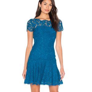 Diane Von Furstenberg DVF Fifi Lace Dress in Peacock